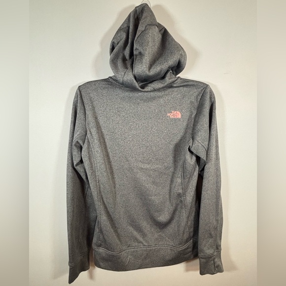 The North Face Women’s Full Zip Hoodie Small Gray Pink Logo Lightweight Jacket - Picture 6 of 11